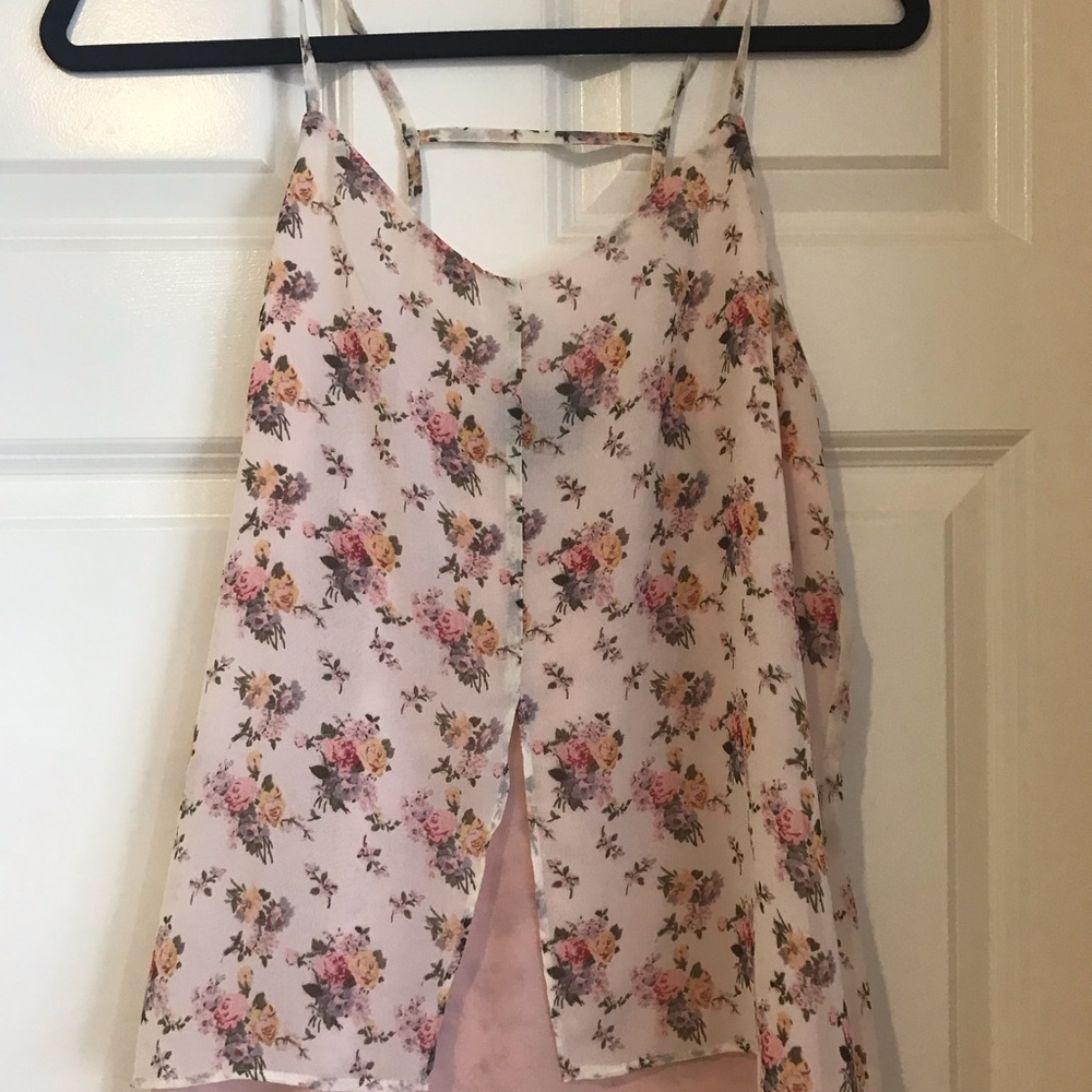 Pink and floral cami